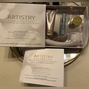 NEW Artistry Ultimate 10min Facial Set Cleanser Cream Peel Brush Skin Face Shine